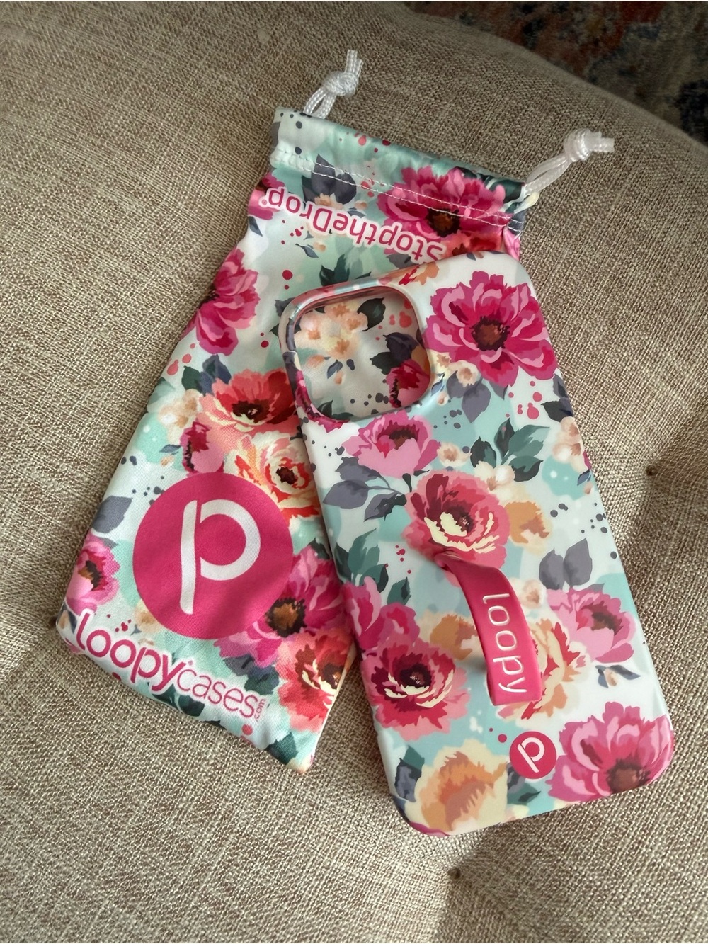 Loopy Case iPhone 13 Pro Max Case - Peonies floral